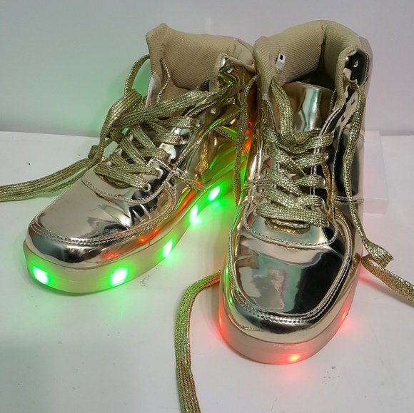 Forever Other - EUC LED Gold Mid Rise Sneaks